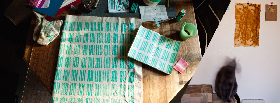 My kitchen table, mid-project.